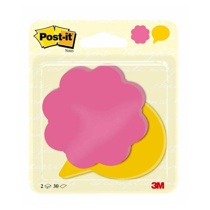 POST-IT Haftnotizen (30 Blatt, Gelb, Pink)