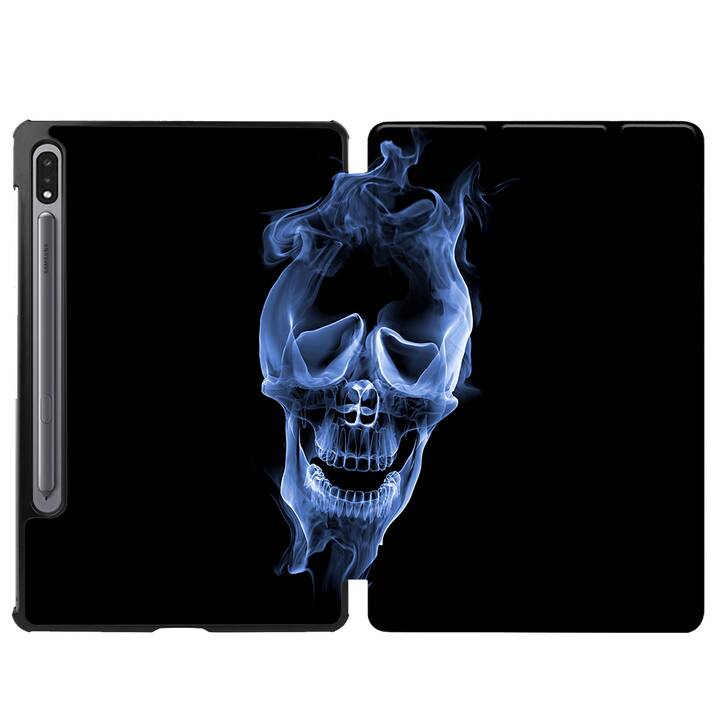 EG coque pour Samsung Galaxy Tab S8+ 12.4" (2022) - noir - tête de mort