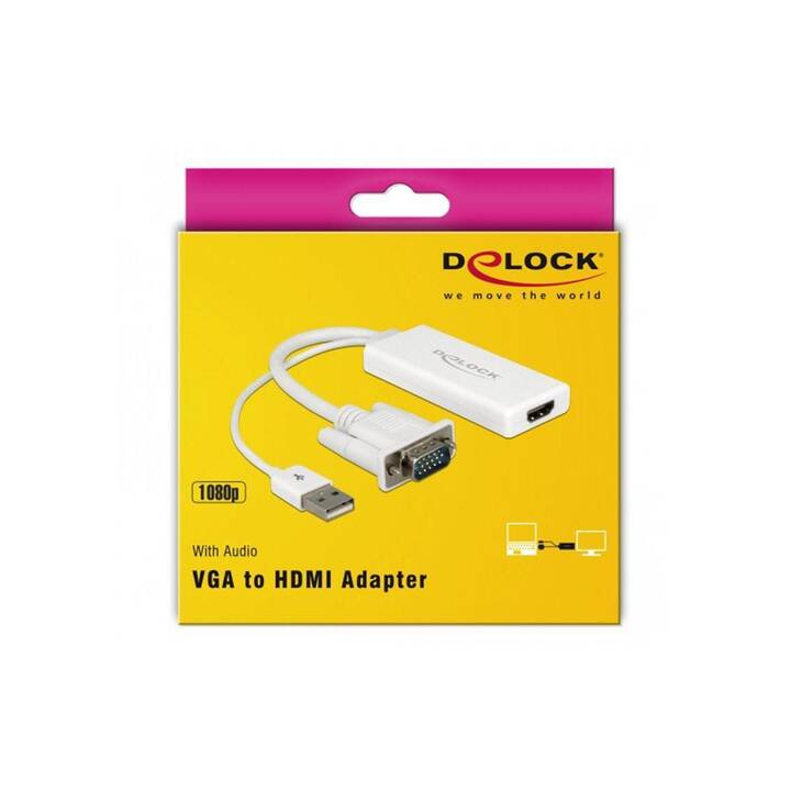 DELOCK Convertisseur vidéo (USB de type A, VGA)