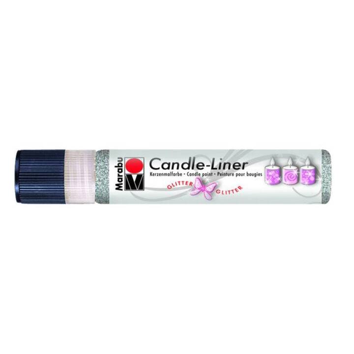 MARABU Couleur peintre de bougie Candle-Liner (25 ml, Argent, Multicolore)