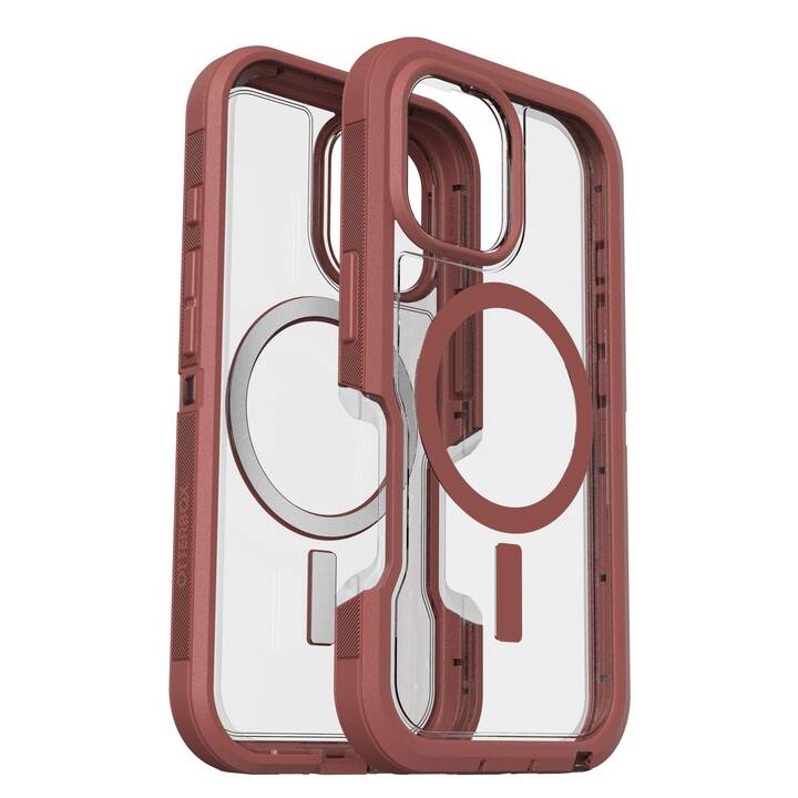 OTTERBOX Backcover MagSafe Defender Series XT (iPhone 16, Transparente, Rosso)