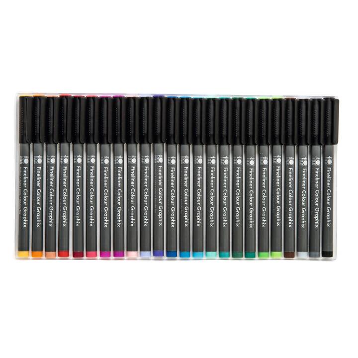 MARABU Graphix Hypnotize Penna a fibra (Multicolore, 24 pezzo)