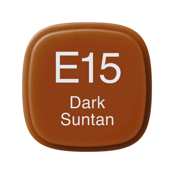 COPIC Marqueur de graphique Classic E15 Dark Suntan (Brun, 1 pièce)