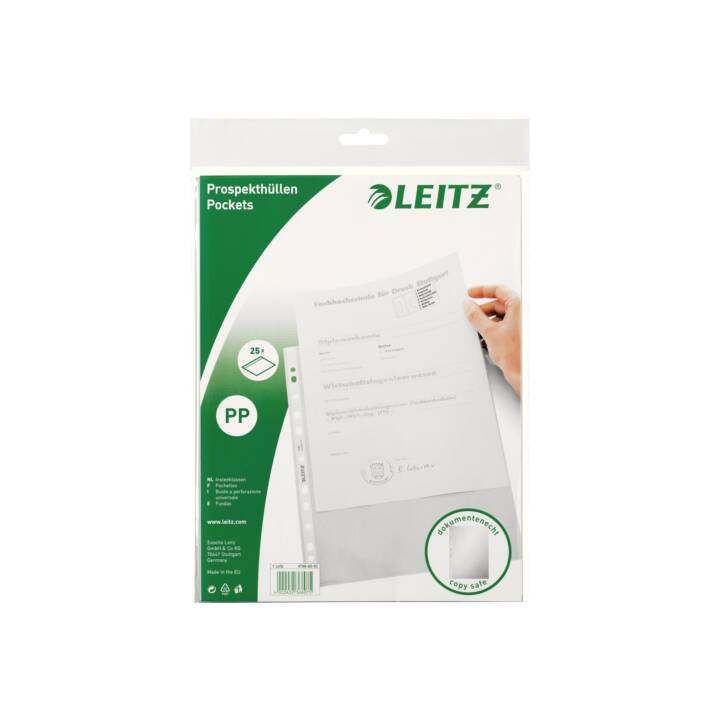 LEITZ Dossiers chemises (Transparent, A4, 25 pièce)