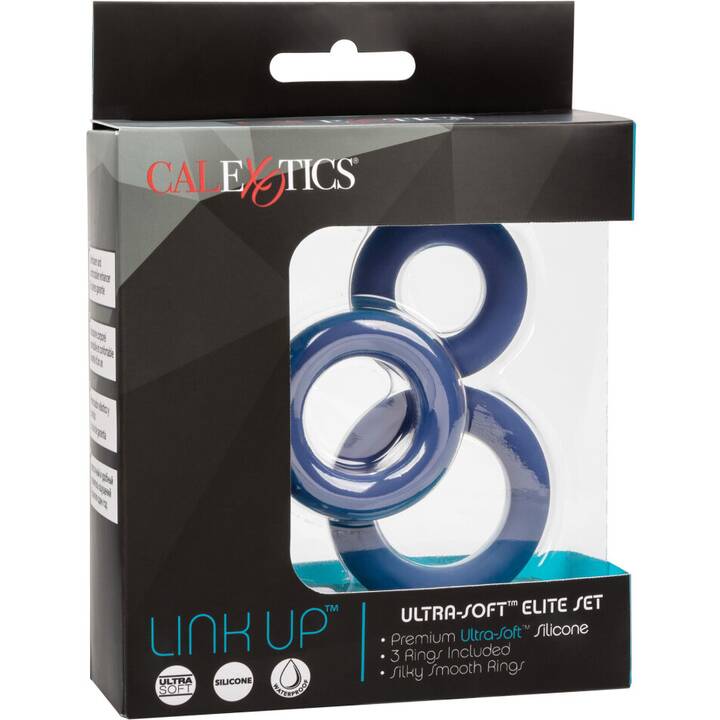 CALEXOTICS Link Up Ultra Soft Elite Cockring (2.5 cm, 3.25 cm, 3.75 cm)