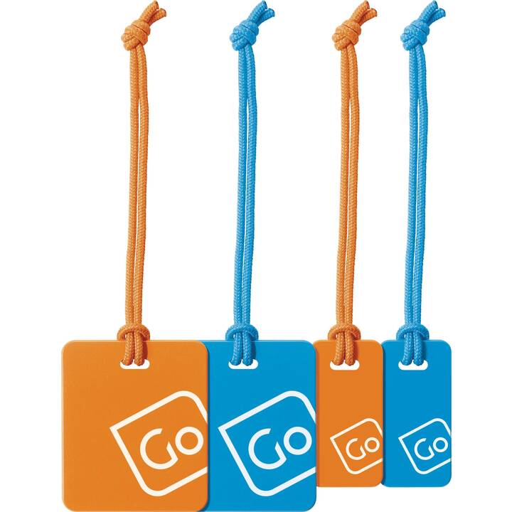 GO TRAVEL Family Pack Étiquette de valise (Orange, Bleu)