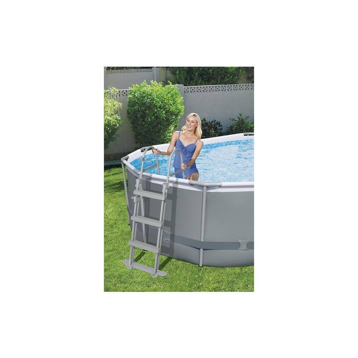 BESTWAY Piscina fuori terra con struttura tubolare in acciaio Power Steel Oval (305 cm x 488 cm x 107 cm)