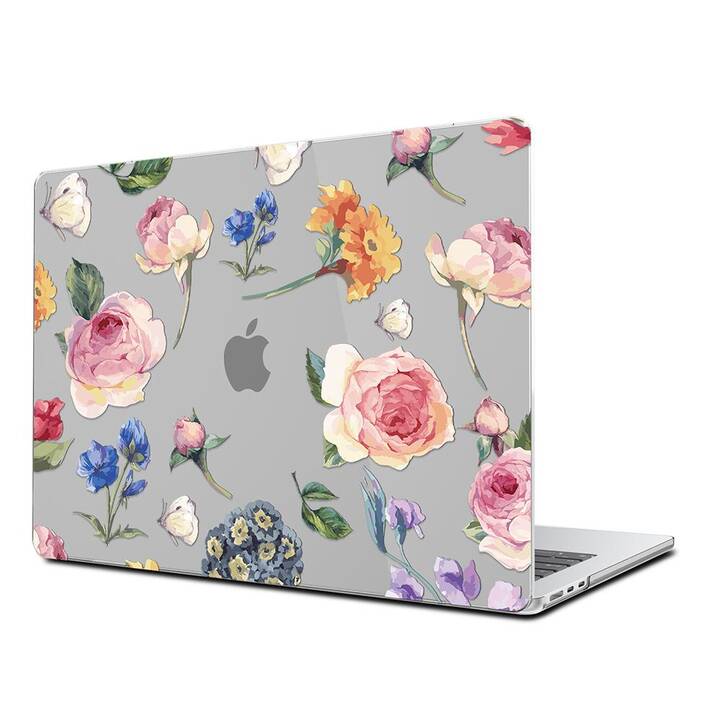 EG Coque rigide (MacBook Air 13" M3 2024, Fleurs, Rose)