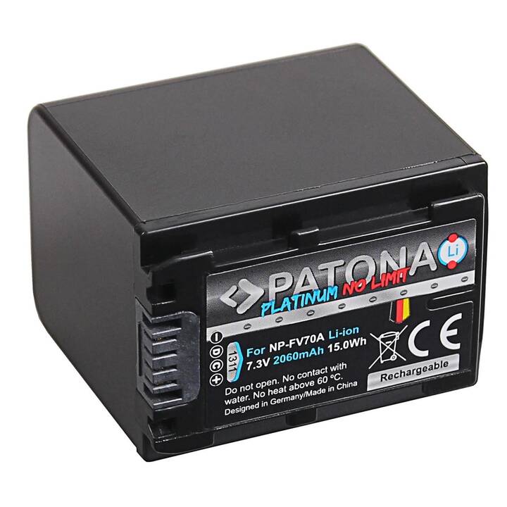 PATONA Sony Platinum NP-FV70A Accumulatore per camere (Agli ioni di litio, 2060 mAh)