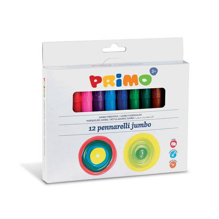 PRIMO Jumbo Pennarello (Multicolore, 12 pezzo)