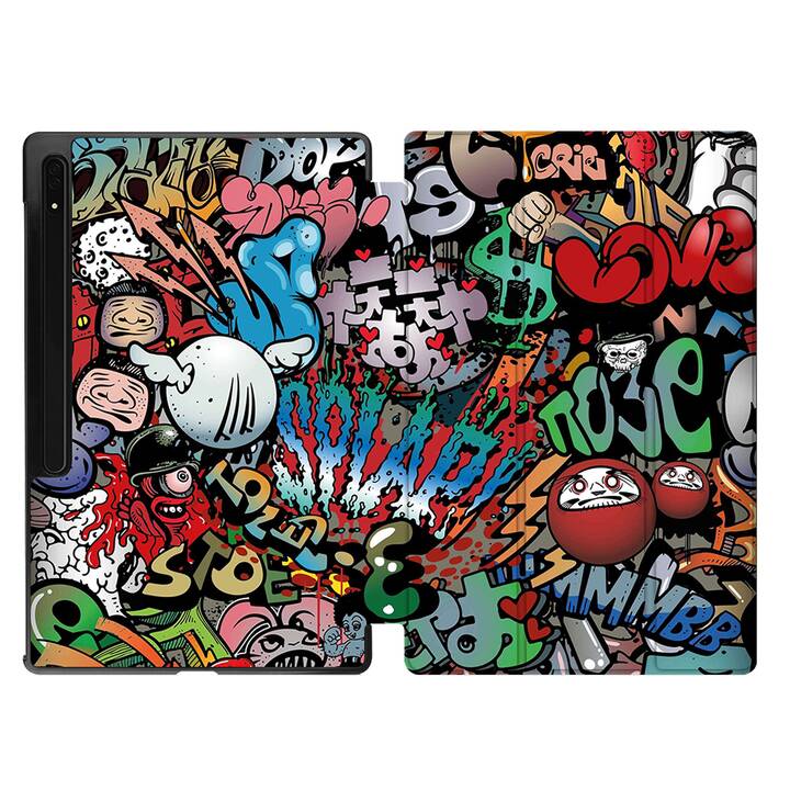 EG Hülle für Samsung Galaxy Tab S8 Ultra 14.6" (2022) - Bunt - Graffiti