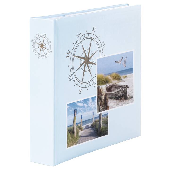 HAMA Album Portafoto a busta Memo-Album Compass (Spiaggia, Marrone, Verde, Blu)
