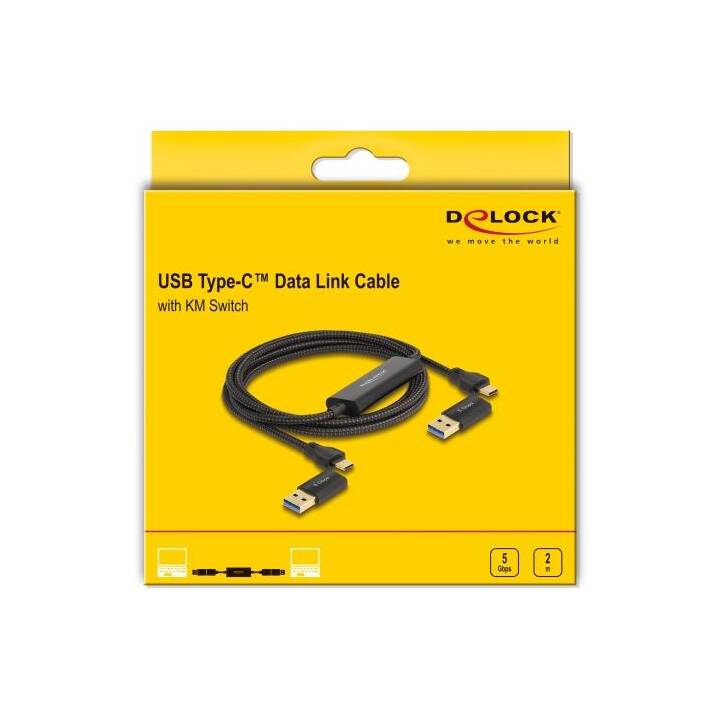 DELOCK USB-Kabel (USB Typ A, USB Typ C, 2 m)