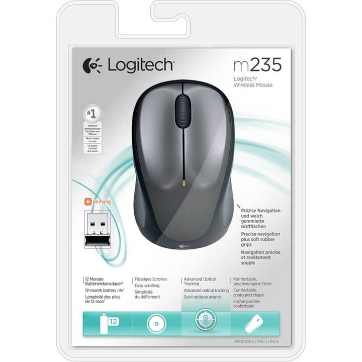 LOGITECH M235 Mouse (Senza fili, Office)