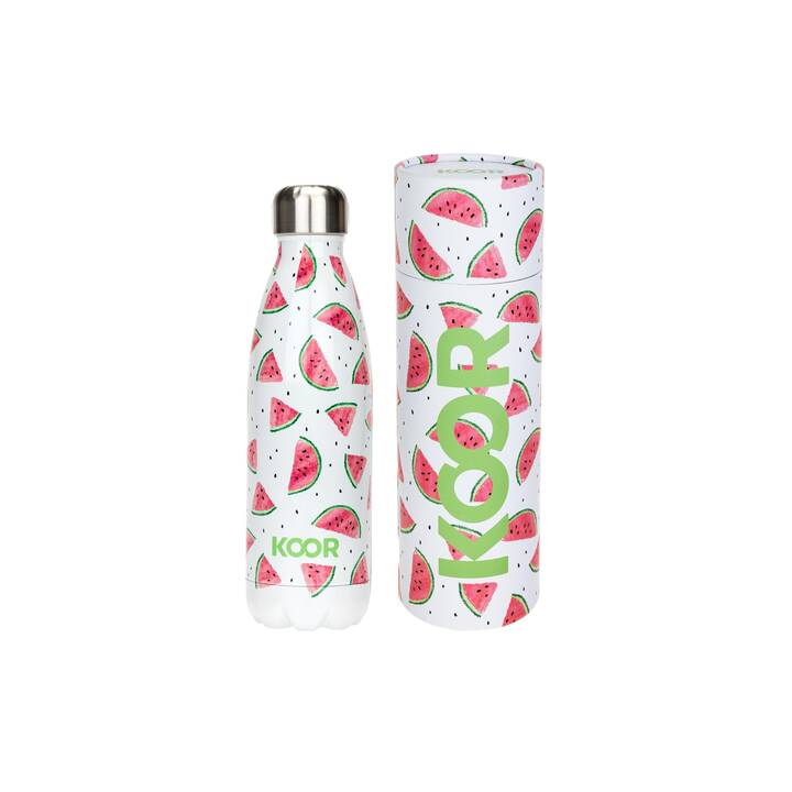 KOOR Bottiglia sottovuoto Watermelons (0.5 l, Verde, Pink, Bianco)