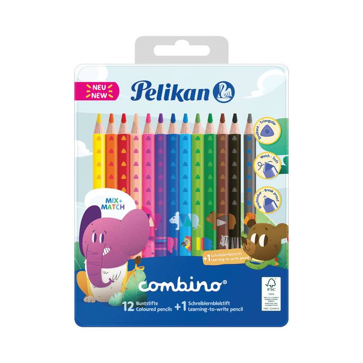 PELIKAN Crayons de couleur Combino (Multicolore, 13 pièce)