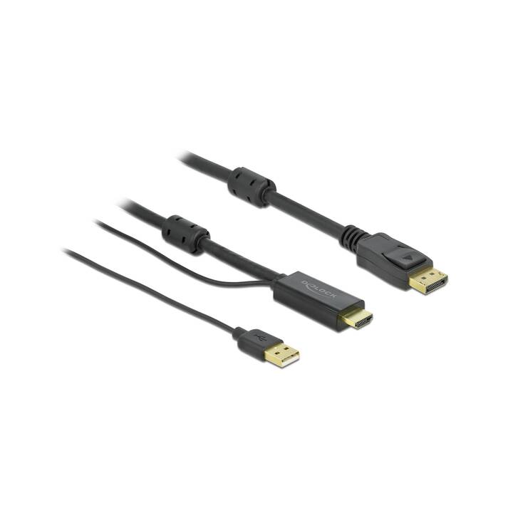 DELOCK Convertitore video (HDMI, USB 2.0, DisplayPort, 1 m)