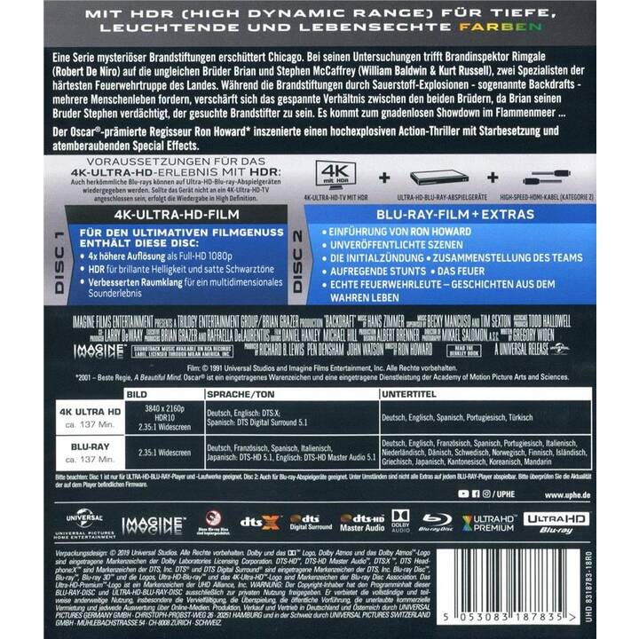 Backdraft (4K Ultra HD, DE, EN)
