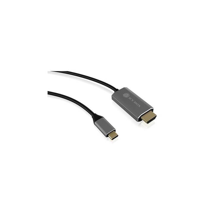 ICY BOX Câble de connexion (HDMI Typ-A, USB C, 1.8 m)