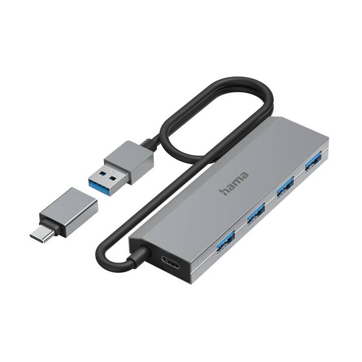 HAMA  (4 Ports, USB de type A, USB de type C)