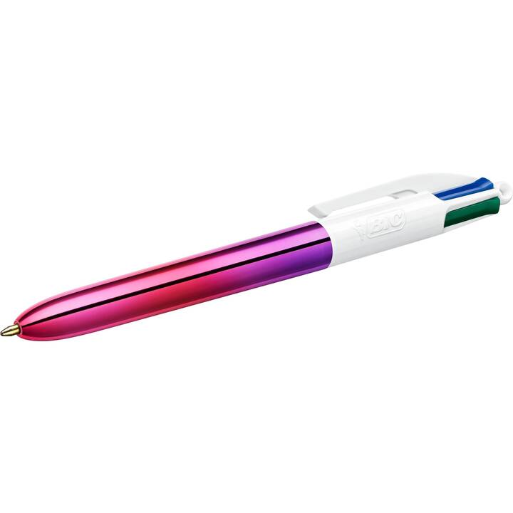 BIC Stylo à bille 4 Colours Gradient (Noir, Bleu, Vert, Rouge)