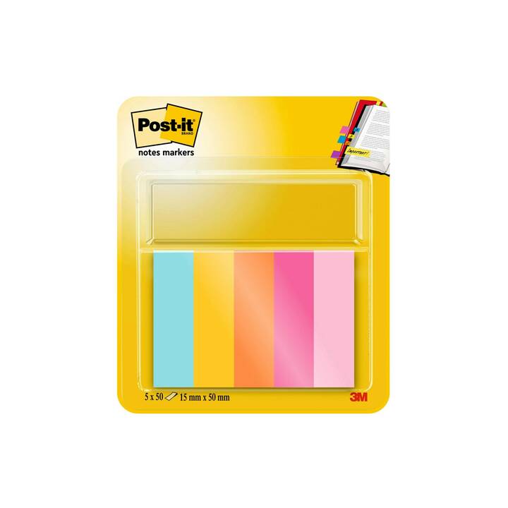 POST-IT Blocchetti memo Page Marker (5 x 50 foglio, Multicolore)