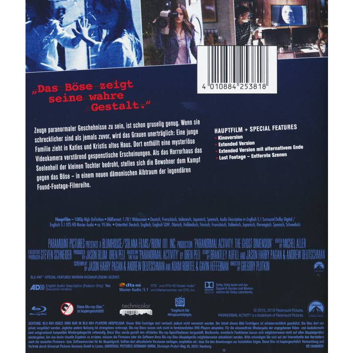 Paranormal Activity 5 (Versione per il cinema, Extended Edition, DE, JA, IT, EN, FR, ES)