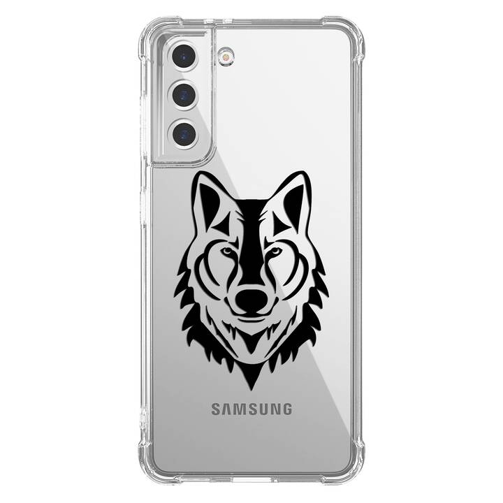 EG coque transparente pour Samsung Galaxy S21 FE 5G 6.4" (2022) - noir - loup