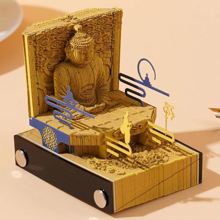 EG Blocco note 3D - kaki - buddha