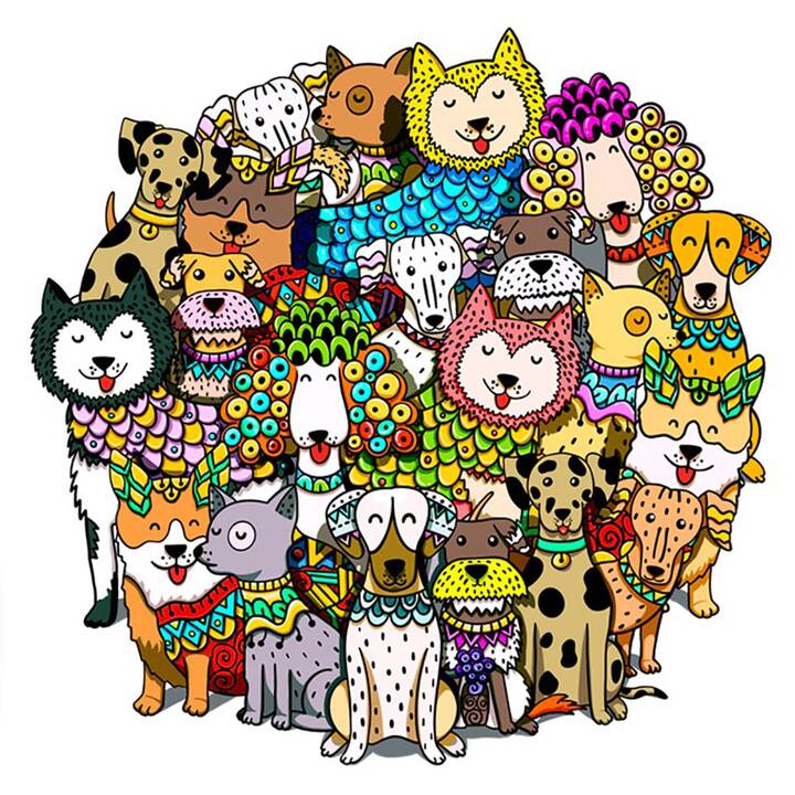 EG puzzle (115 pièces) - multicolore - chien