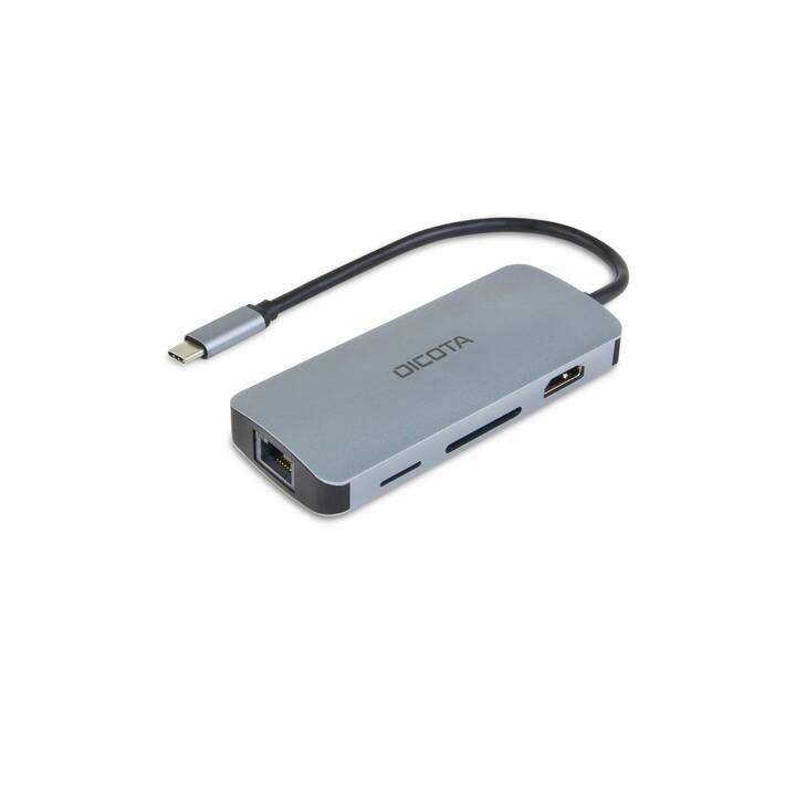 DICOTA D32062 (8 Ports, RJ-45, HDMI, USB de type C, USB de type A)