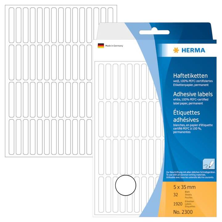 HERMA Druckeretikettenbogen (35 x 5 mm)