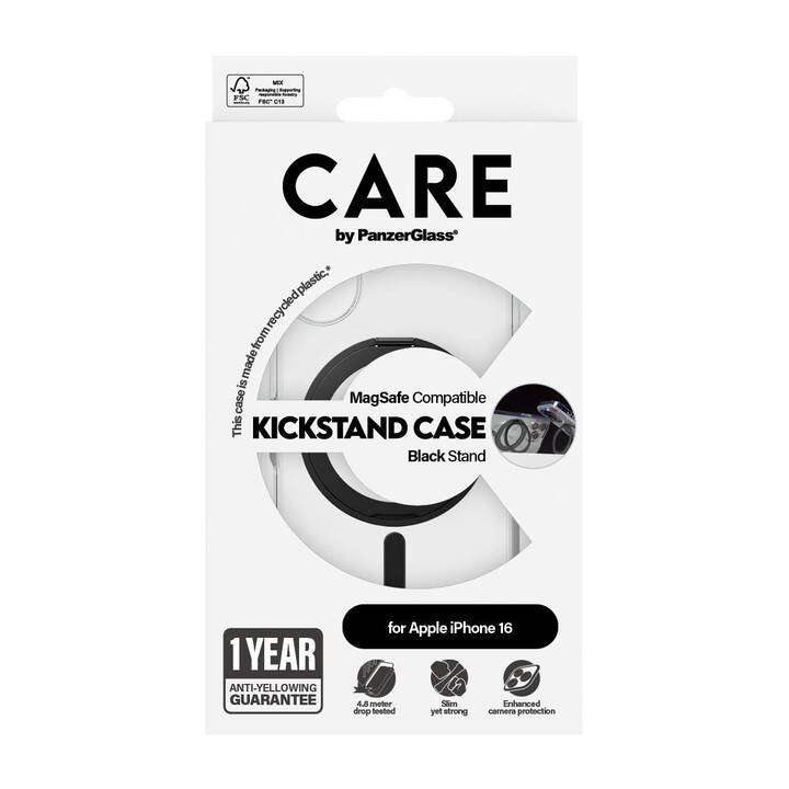 CARE Backcover (iPhone 16, Sans motif, Transparent)