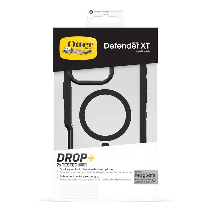 OTTERBOX Backcover MagSafe Defender (iPhone 16 Pro Max, Transparente, Nero)