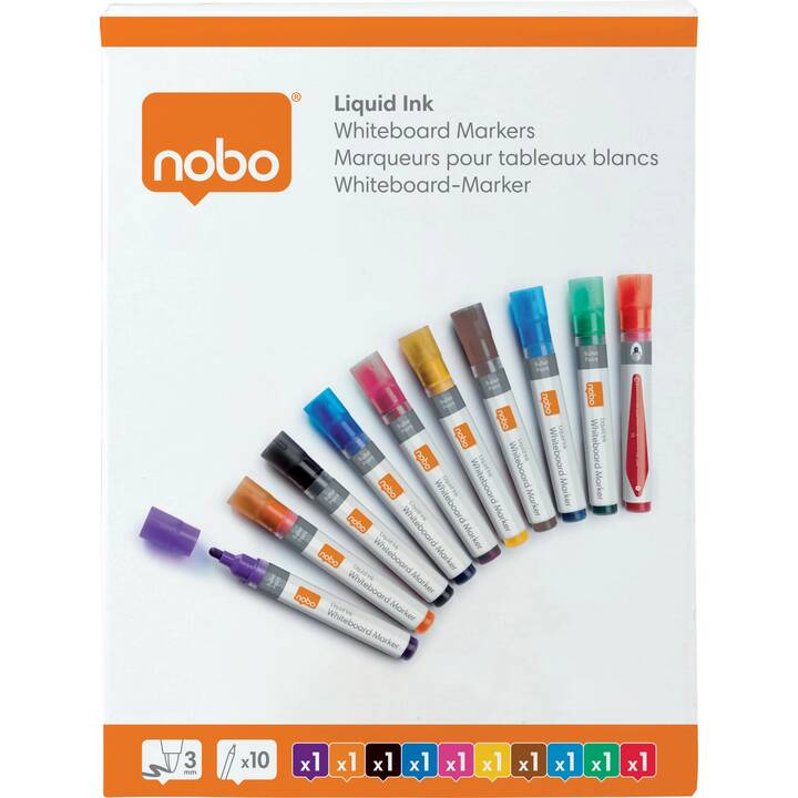 NOBO Whiteboard Marker Viscom (Mehrfarbig, 10 Stück)