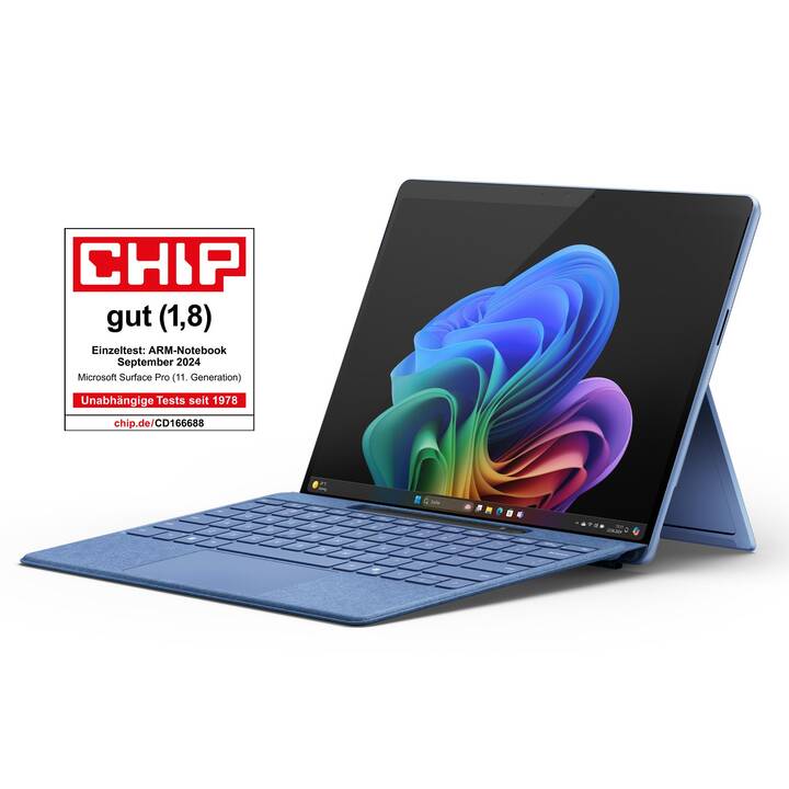 MICROSOFT Surface Pro avec adaptateur secteur – Copilot+ PC 11. Edition (13", Qualcomm, 16 Go RAM, 512 Go SSD)