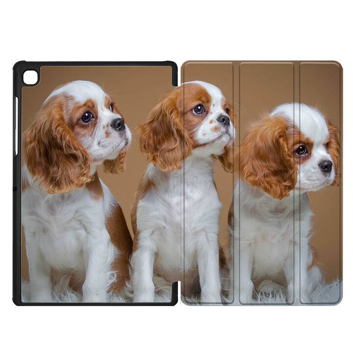 EG coque pour Samsung Galaxy Tab A7 Lite 8.7" (2021) - marron - chiens