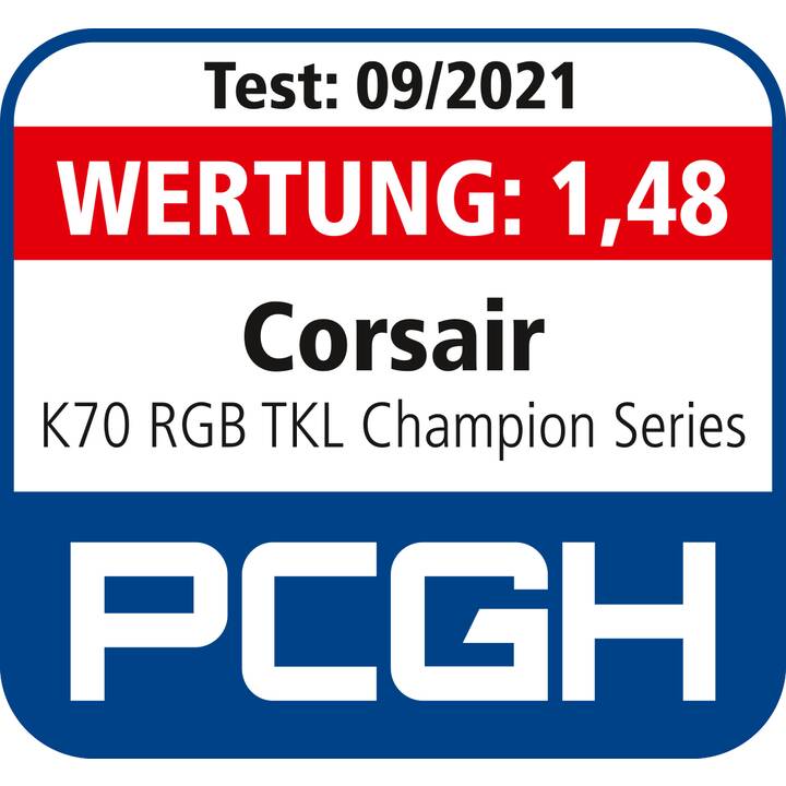 CORSAIR K70 RGB TKL Champion Series (USB, Suisse, Câble)