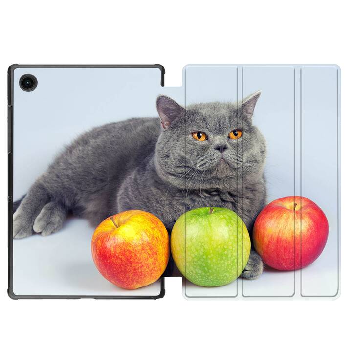 EG Hülle für Samsung Galaxy Tab A8 10.5" (2021) - Katze - grau