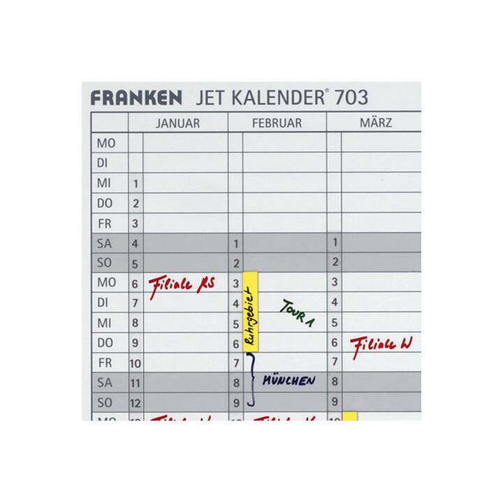 FRANKEN Calendario anno