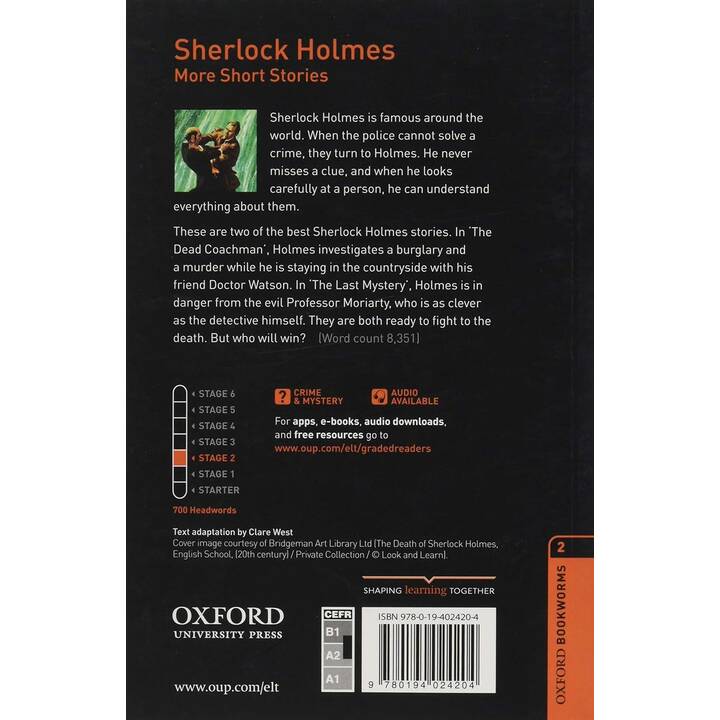 Oxford Bookworms Library: Level 2:: Sherlock Holmes: More Short Stories