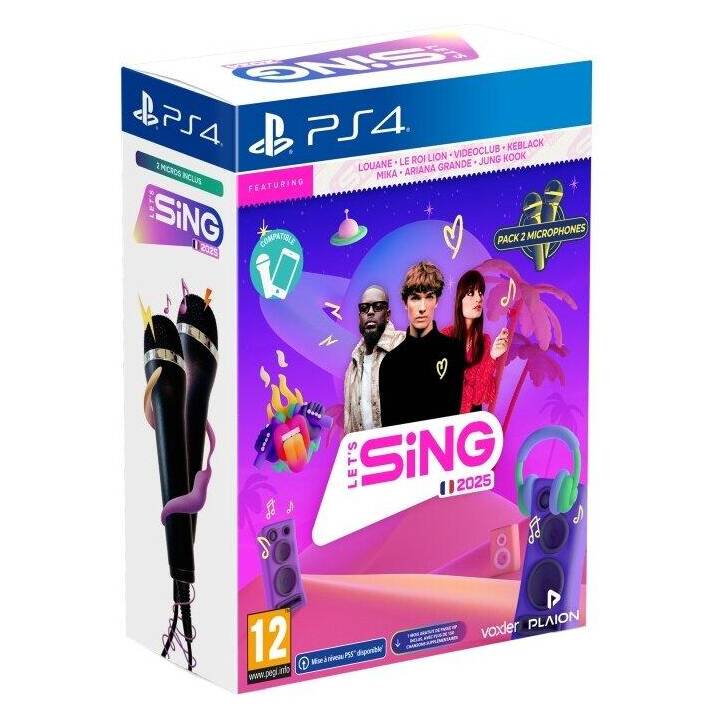 Let's Sing 2025 French Version + 2 Mics (PS4, FR)