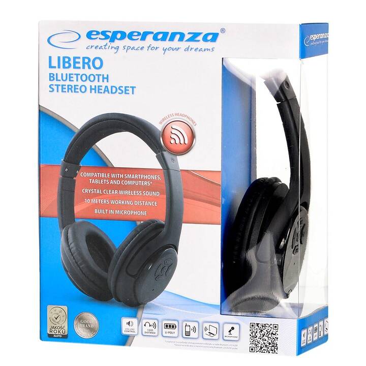 ESPERANZA Libero (Bluetooth 3.0, Noir)