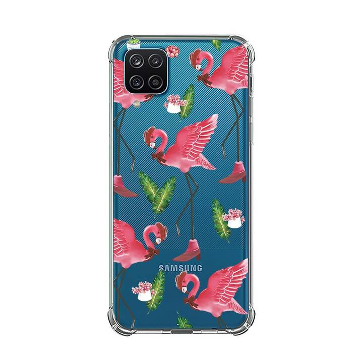 EG Backcover (Galaxy A12, Oiseaux, Transparent)