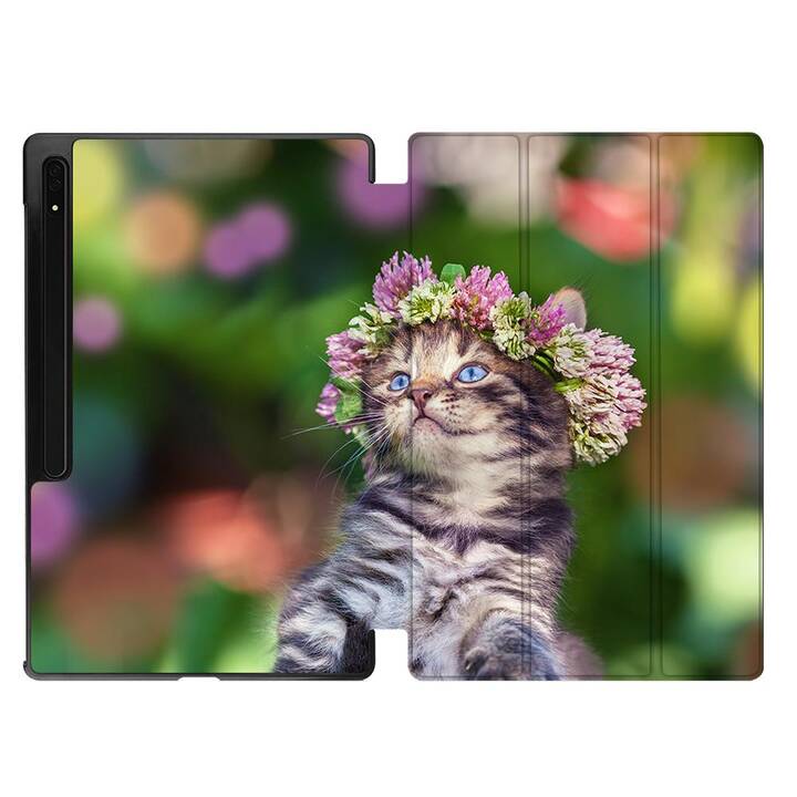 EG Schutzhülle (11", Galaxy Tab S9, Katzen, Mehrfarbig)