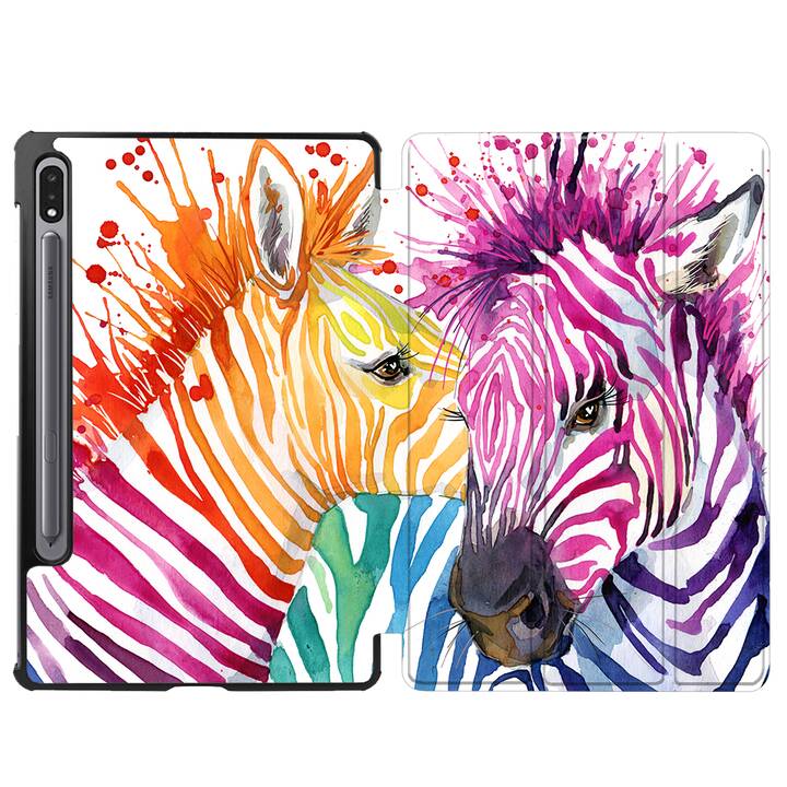 EG Schutzhülle (11", Galaxy Tab S8, Zebra, Mehrfarbig)