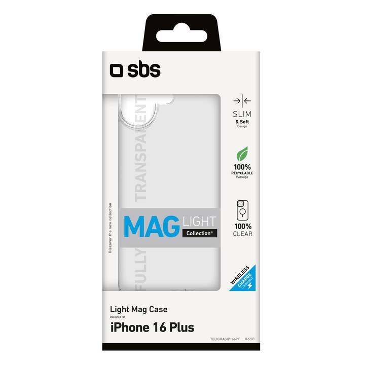 SBS Backcover MagSafe Light (iPhone 16 Plus, Transparent)