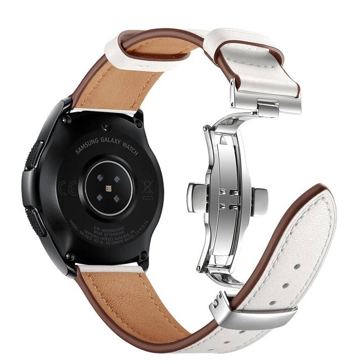 EG Bracelet (Samsung Galaxy Galaxy Watch 42 mm, Argent, Blanc)