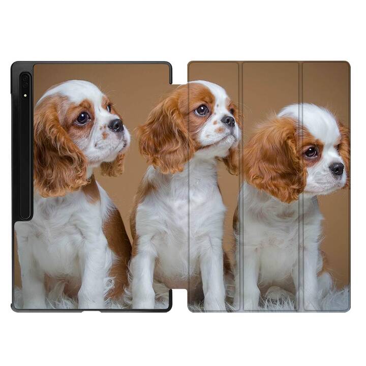 EG Housse (11", Galaxy Tab S9, Chiens, Brun)