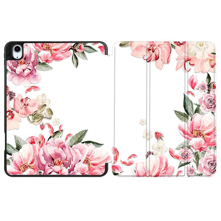 EG coque pour iPad Air 10.9" (2022) 5e génération - rose - fleurs